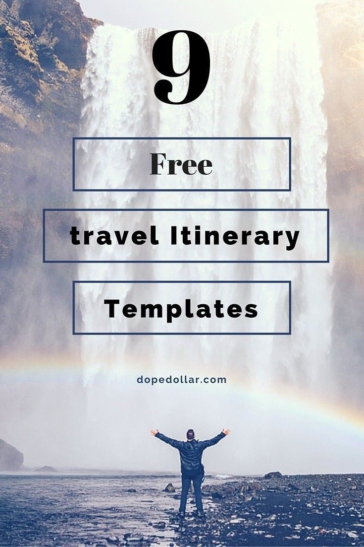 Free Travel Itinerary Templates For Travel, Flight &amp;amp; Vacations - Free Printable Itinerary