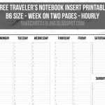 Free Traveler's Notebook Insert Printable: Week On Two Pages   Free Printable Traveler&#039;s Notebook Inserts