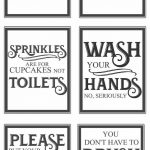 Free Vintage Bathroom Printables | Farmhouse | Vintage Bathrooms   Free Printable Funny Signs