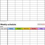 Free Weekly Schedule Templates For Word   18 Templates   Free Printable School Agenda Templates