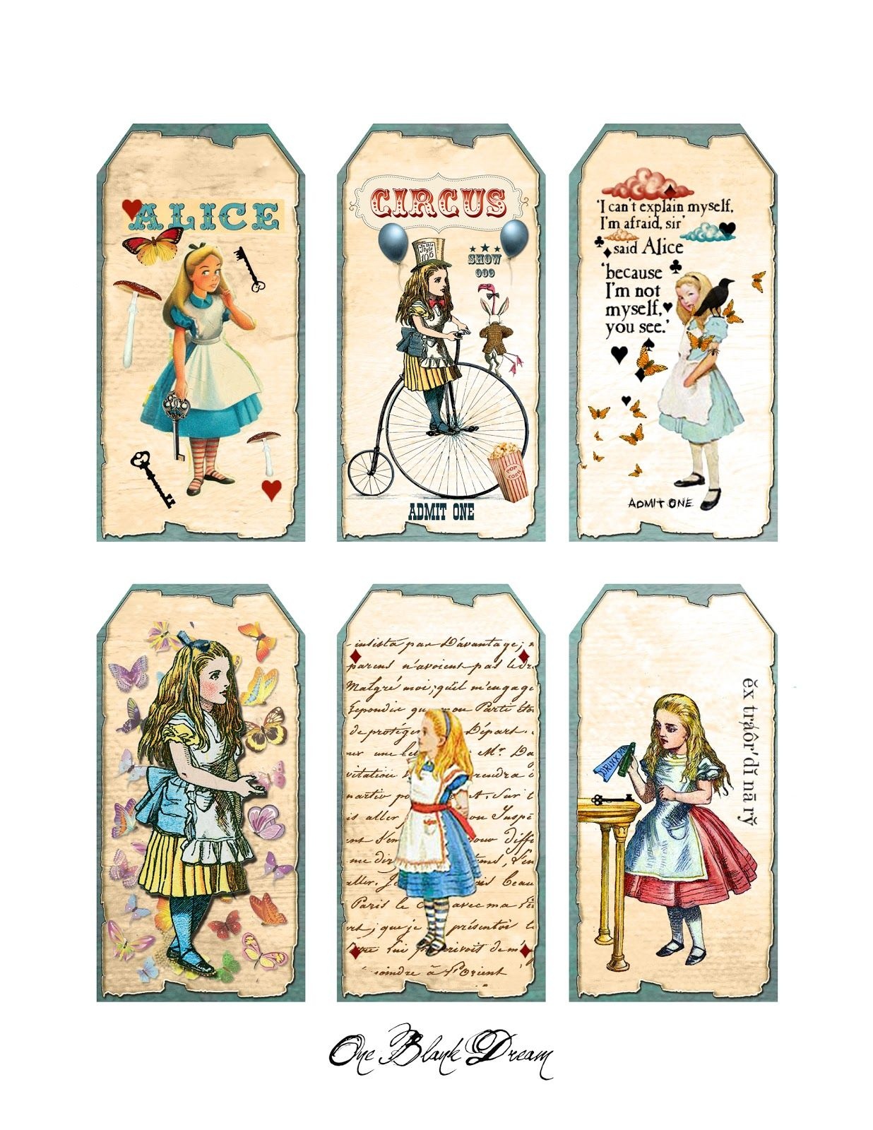 Free Wonderland Printables | Free Alice In Wonderland Tags Digital - Alice In Wonderland Signs Free Printable