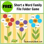 Free Word Family File Folder Game: Short A   The Measured Mom   Free   Free Printable Fall File Folder Games