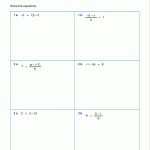 Free Worksheets For Linear Equations (Grades 6 9, Pre Algebra   9Th Grade Algebra Worksheets Free Printable