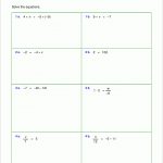 Free Worksheets For Linear Equations (Grades 6 9, Pre Algebra   Free Printable Algebra Worksheets Grade 6