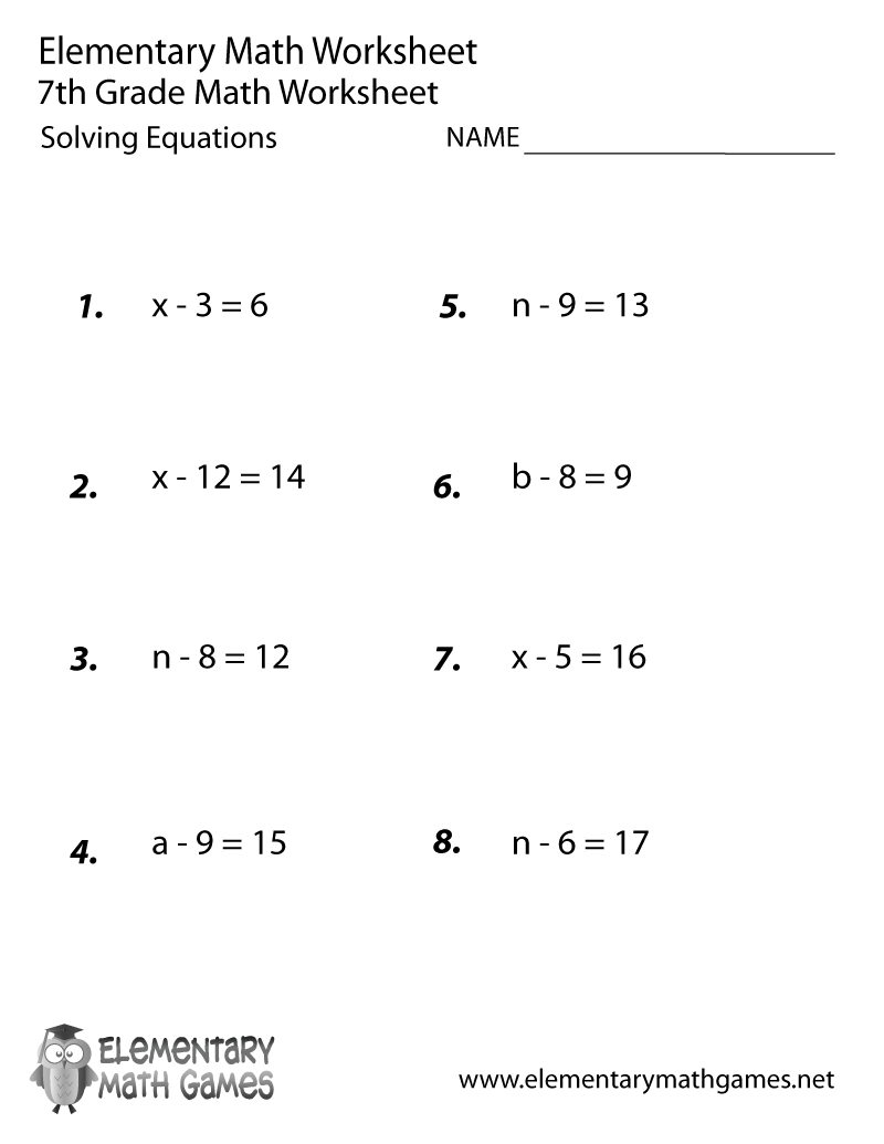 9Th Grade Printable Math Worksheets Printable Worksheet Page For 9Th Grade Algebra