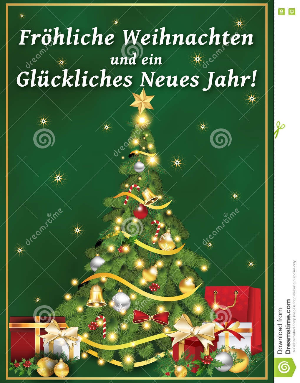 German Corporate Greeting Card For Winter Holiday. Stock - Free Printable German Christmas Cards