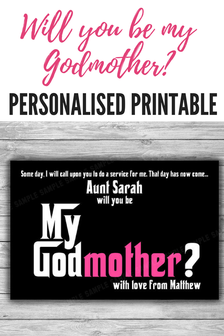 Godmother Card - Printable - Will You Be My Gotmother - Diy - Be My - Will You Be My Godmother Printable Card Free