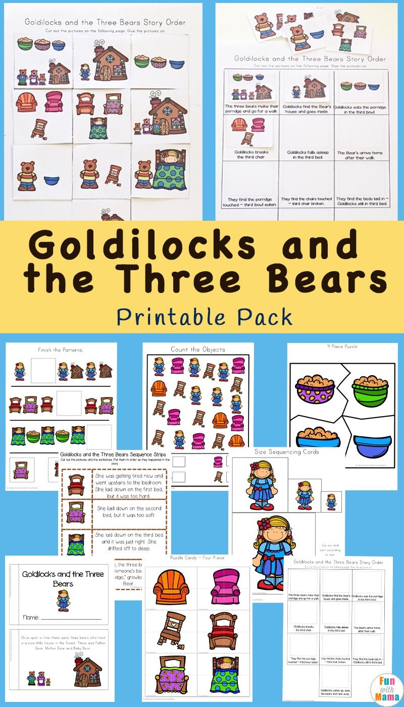 Goldilocks And The Three Bears Printable Pack | Bear Unit | Bear - Free Printable Story Books For Kindergarten