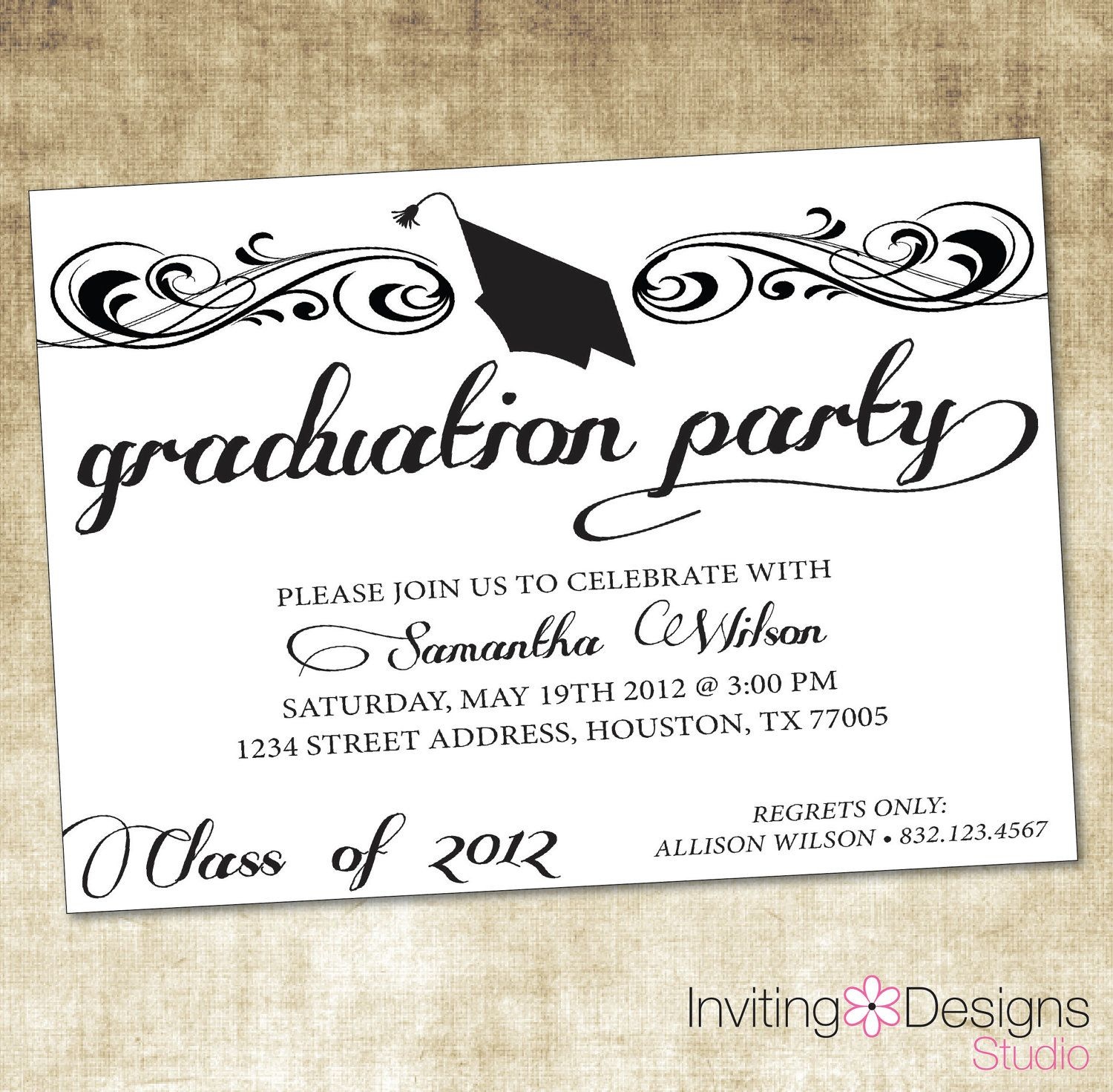 Graduate Invites, Glamorous Grad Party Invites To Design Party - Free Printable Graduation Party Invitations