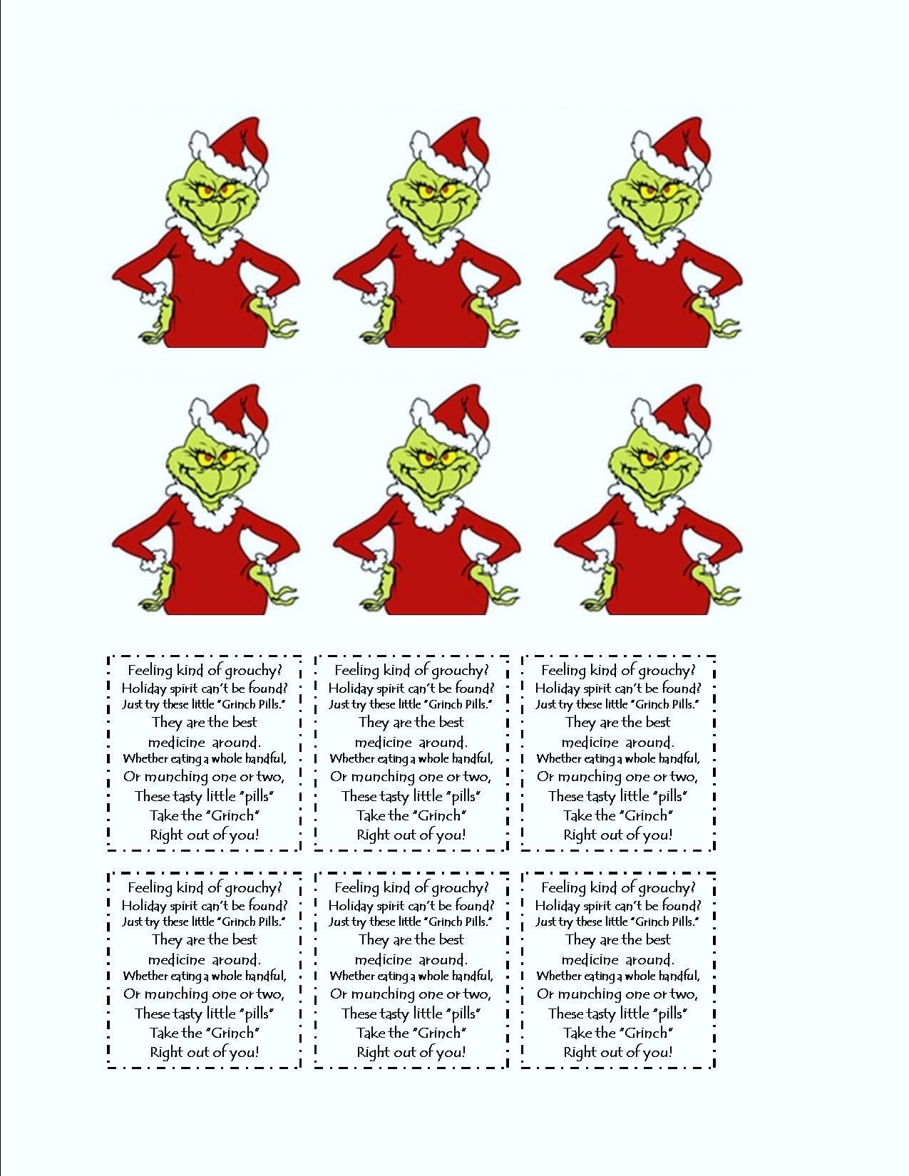 Grinch Pills Free Printable Free Printable