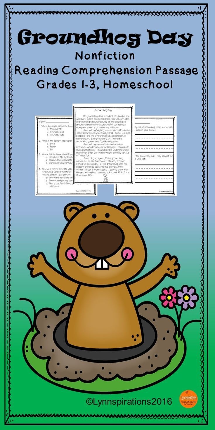 Groundhog Day Reading Comprehension | Tpt Teaching Creations - Free Printable Groundhog Day Reading Comprehension Worksheets