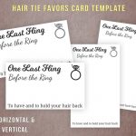 Hair Tie Favors Card Template To Have And To Hold Your Hair | Etsy   To Have And To Hold Your Hair Back Free Printable