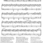 Hallelujah   Cohen   Rufus Wainwright   Shrek Best   Sheet Music   Free Printable Piano Sheet Music For Hallelujah By Leonard Cohen