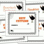Halloween Costume Award Certificates, Halloween Printables   Best Costume Certificate Printable Free