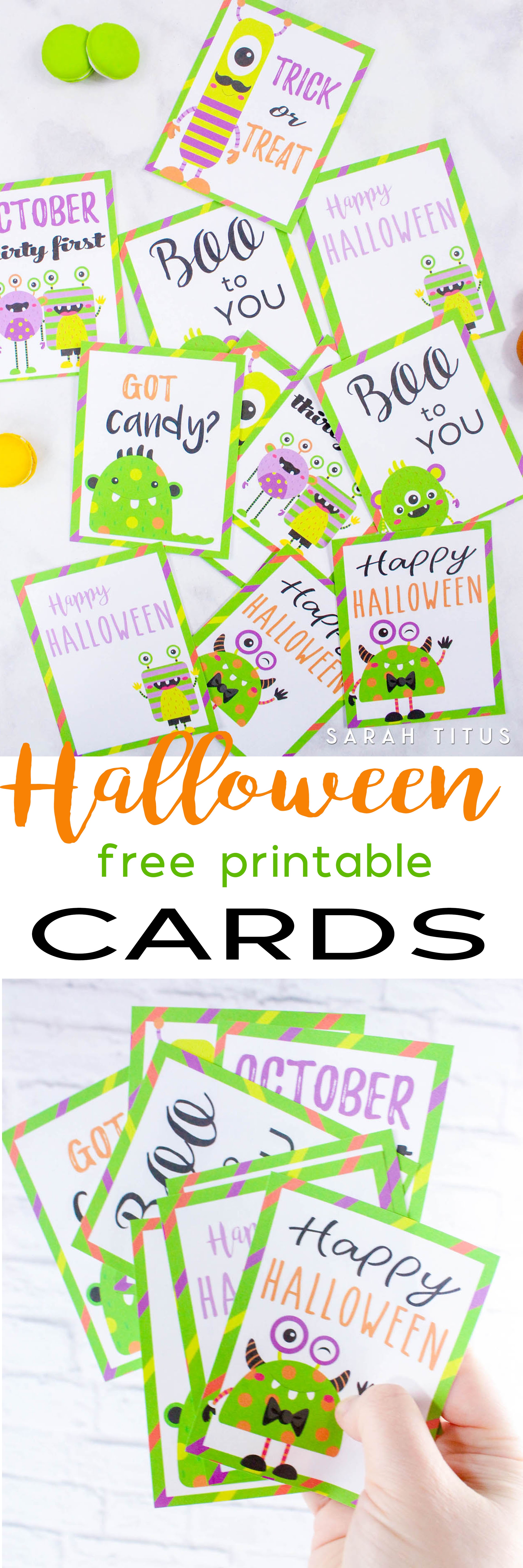 Halloween Free Printable Cards - Sarah Titus - Free Printable Halloween Cards