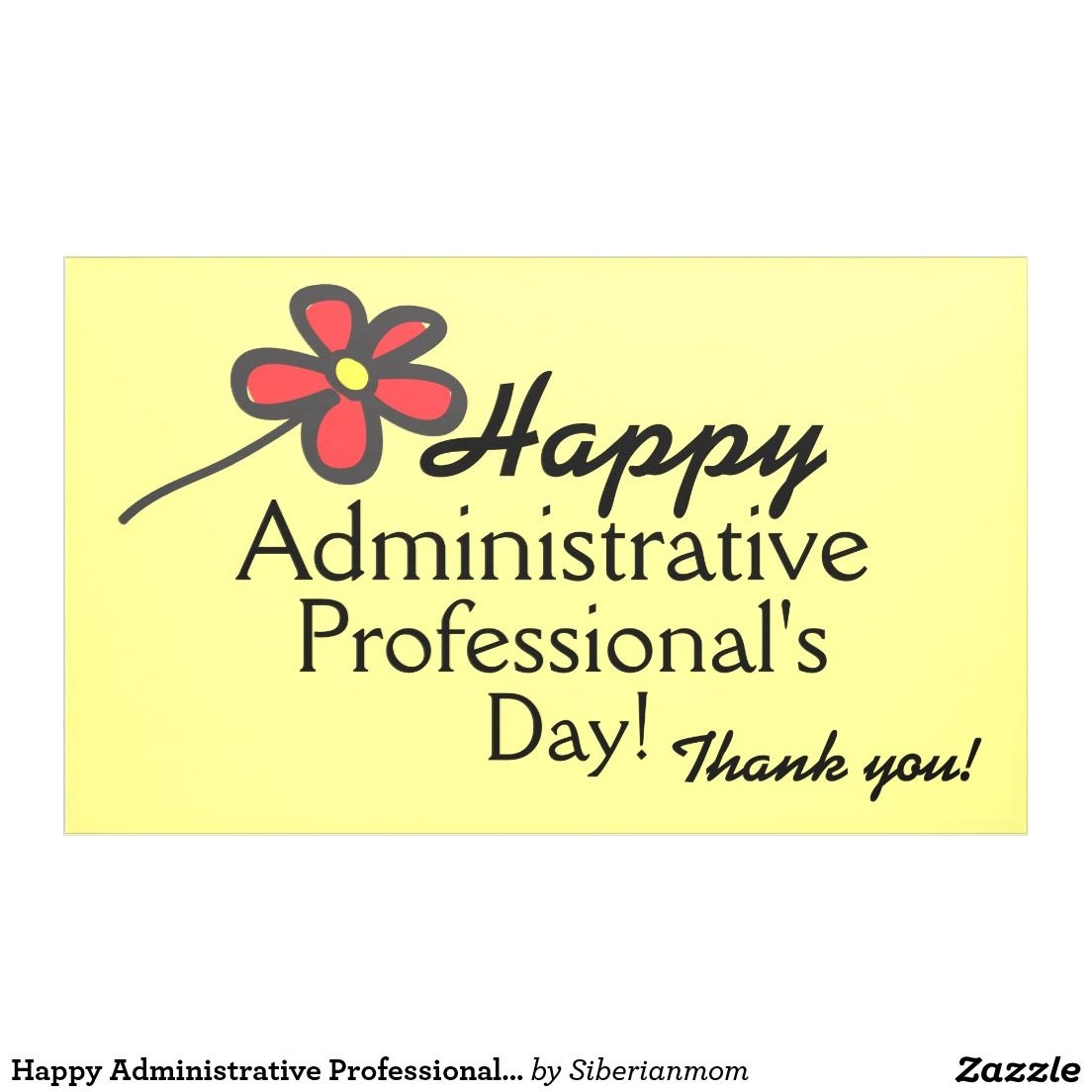 Happy Administrative Professional&amp;#039;s Day Banner | Zazzle - Administrative Professionals Cards Printable Free