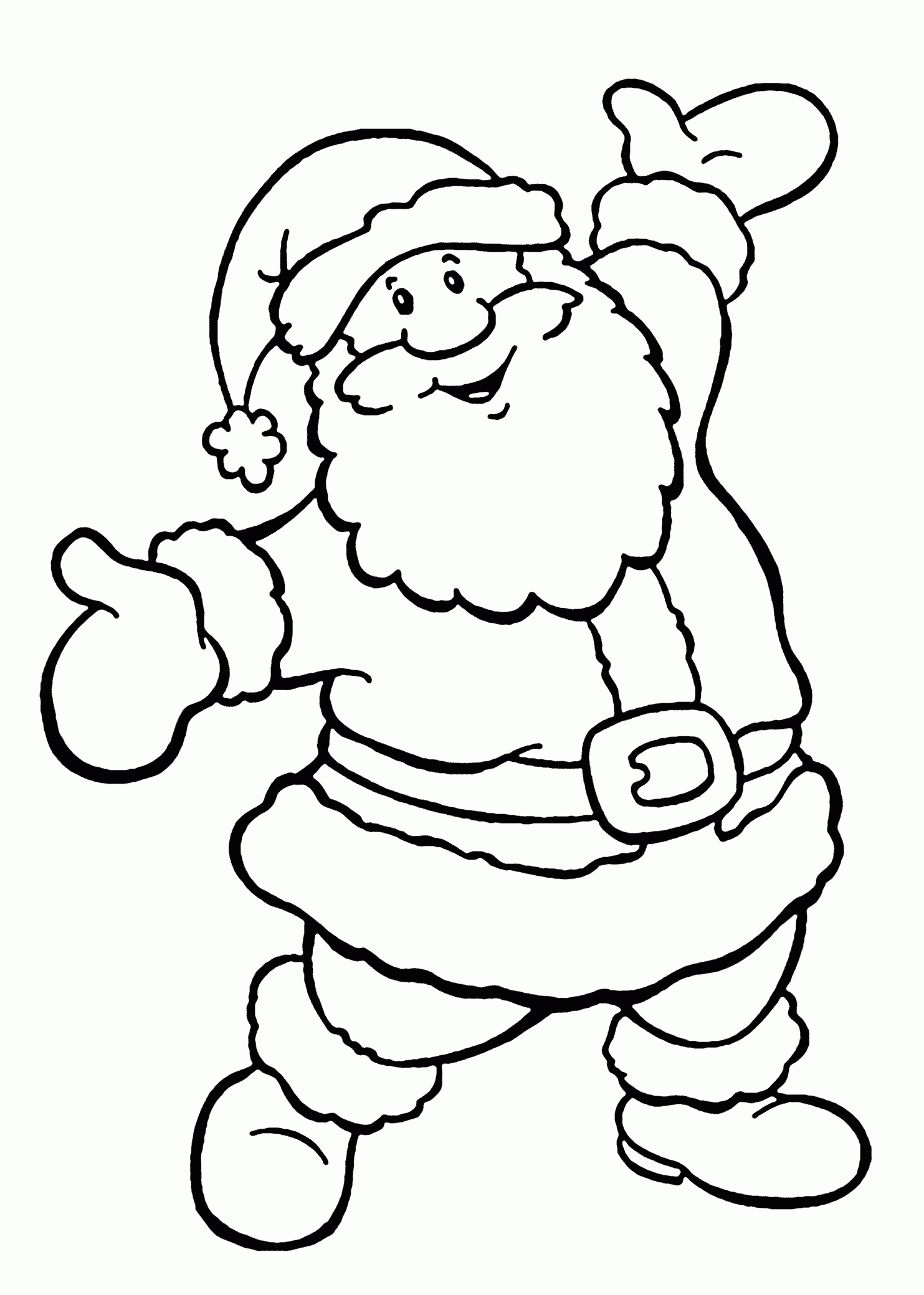 Happy Santa Coloring Pages For Kids, Printable Free | Ugly Sweater - Santa Coloring Pages Printable Free