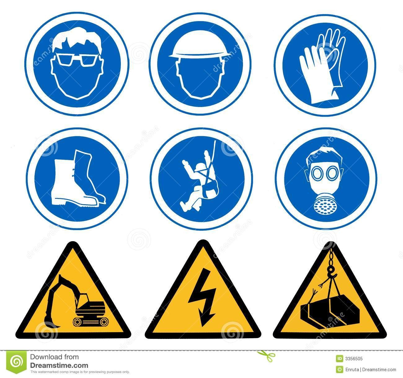 Health And Safety Signs Stock Illustration. Illustration Of Work - Free Printable Health And Safety Signs