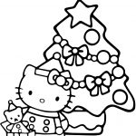 Hello Kitty Christmas Coloring Page | Free Printable Coloring Pages   Free Printable Christmas Cartoon Coloring Pages