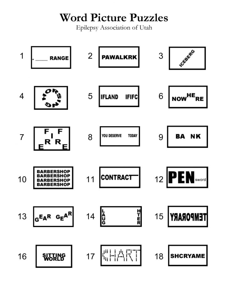Hidden Meaning Word Puzzles Interactive Notebook Brain Teaser 
