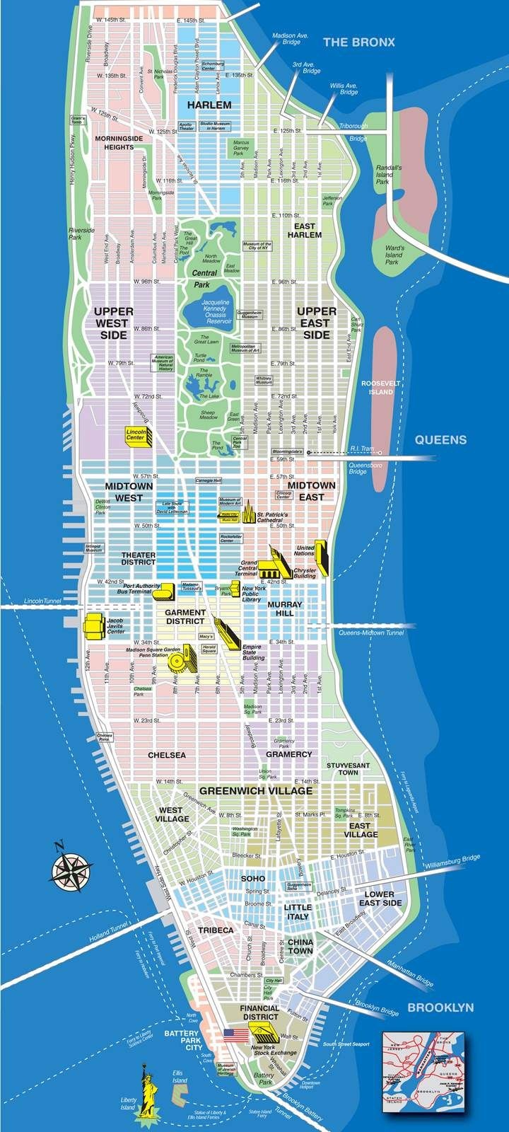 Printable Map Of Manhattan The International House Is Just To The 