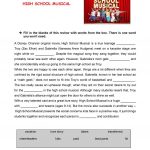 High School Musical Review Worksheet   Free Esl Printable Worksheets   Free Printable Esl Worksheets For High School