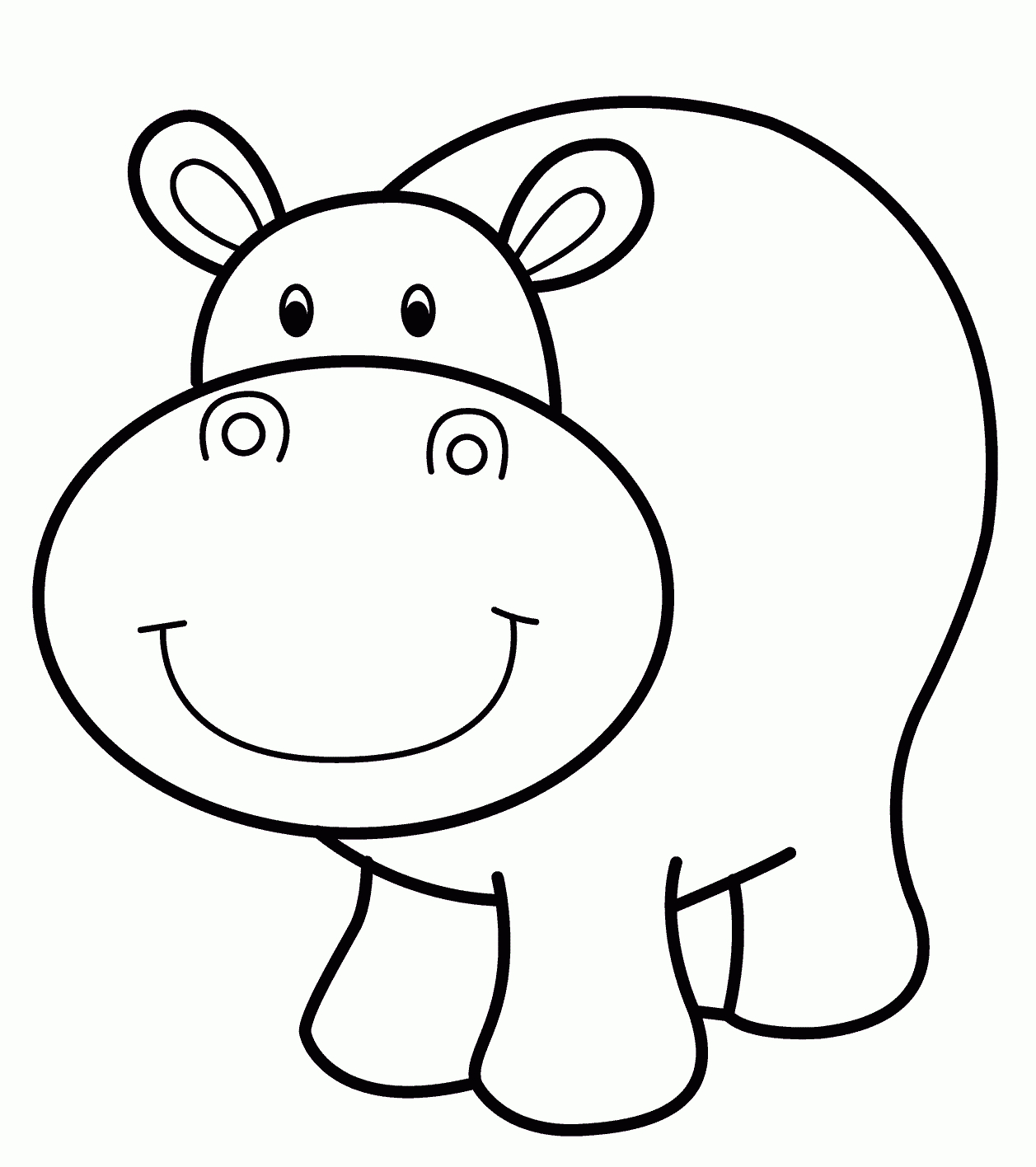 Hippo Coloring Pages Printable Free | Coloring Sheets | Easy - Free Printable Hippo Coloring Pages