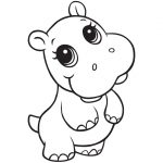 Hippopotamus Coloring Pages, Cliparts And Pictures: Cute Baby Hippos   Free Printable Hippo Coloring Pages