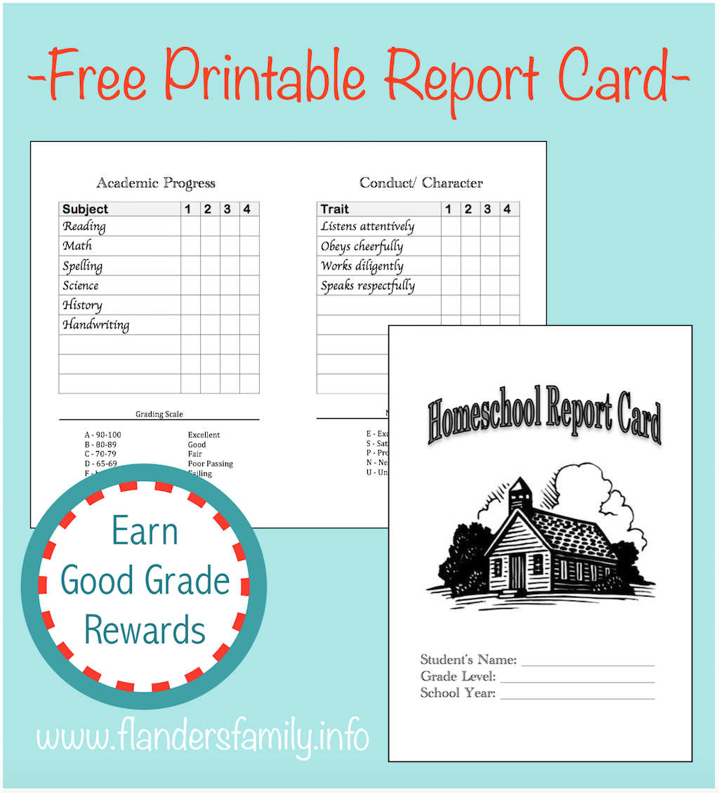 Home School Report Cards - Flanders Family Homelife - Free Printable Report Cards