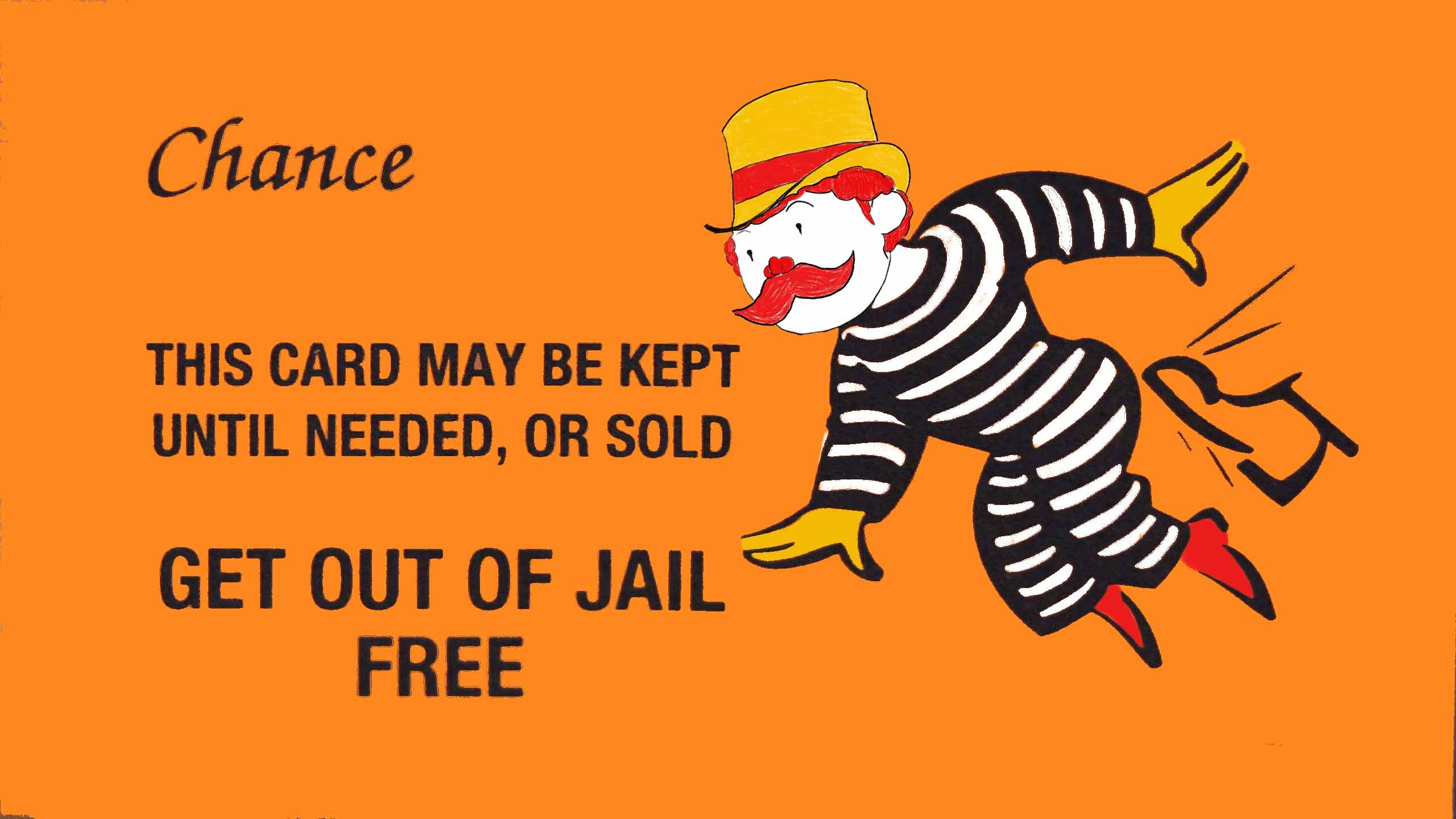 Get Out Of Jail Free Card Template