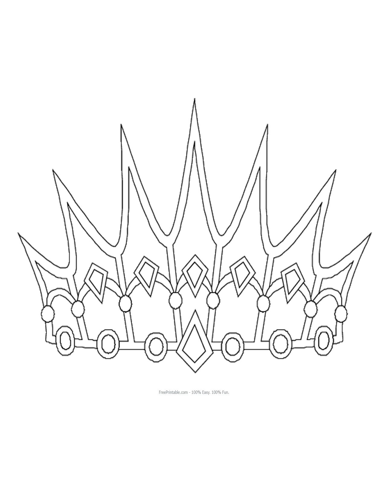Inspiring King And Queen Crown Templates Colouring In Beatiful Free - Free Printable King Crown Template