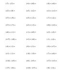 Integer Addition And Subtraction With Parentheses Around All   Free Printable Integer Worksheets Grade 7