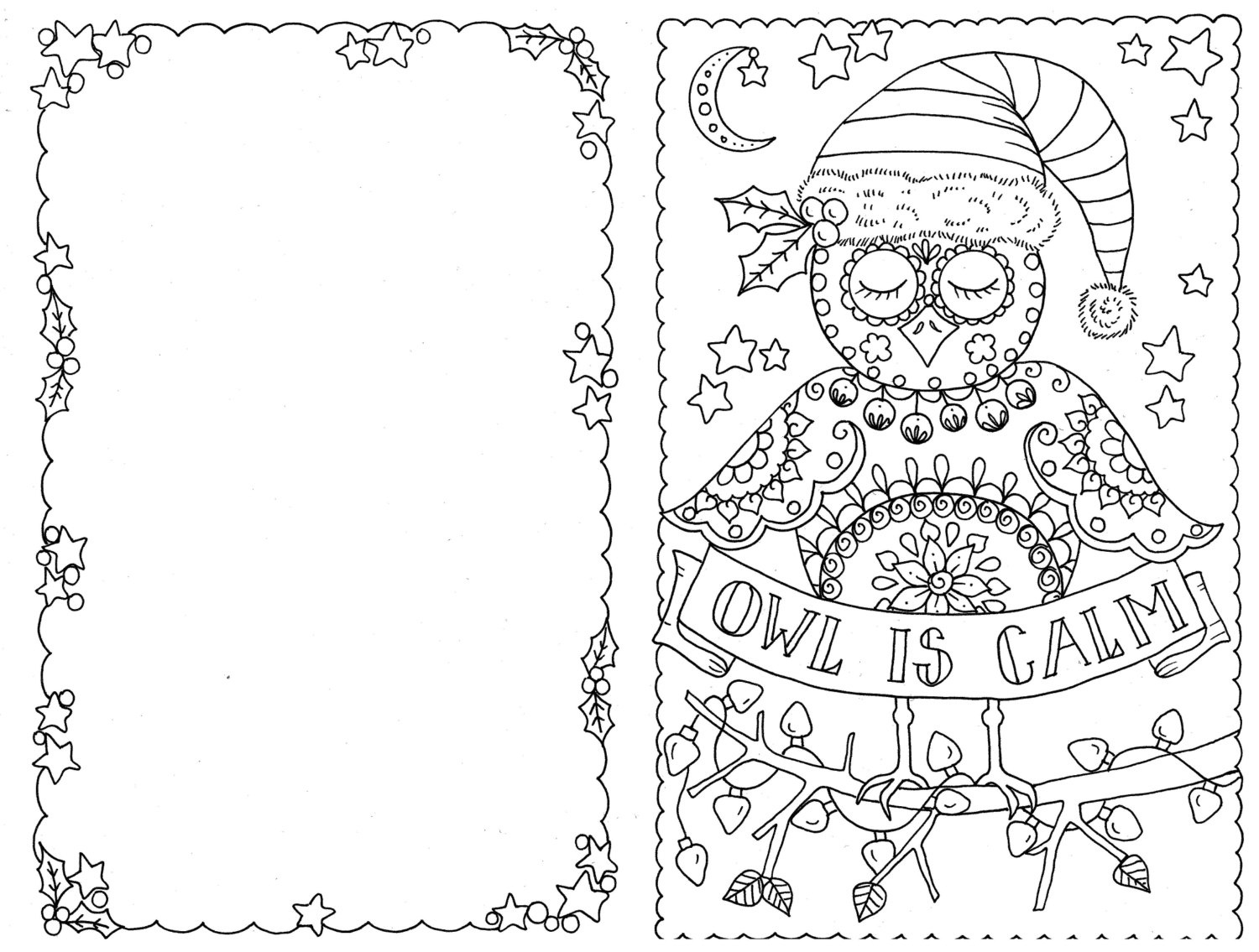 Jolly Christmas Coloring Pages Christmas Day Free Holiday. Do Your - Free Printable Color Your Own Cards