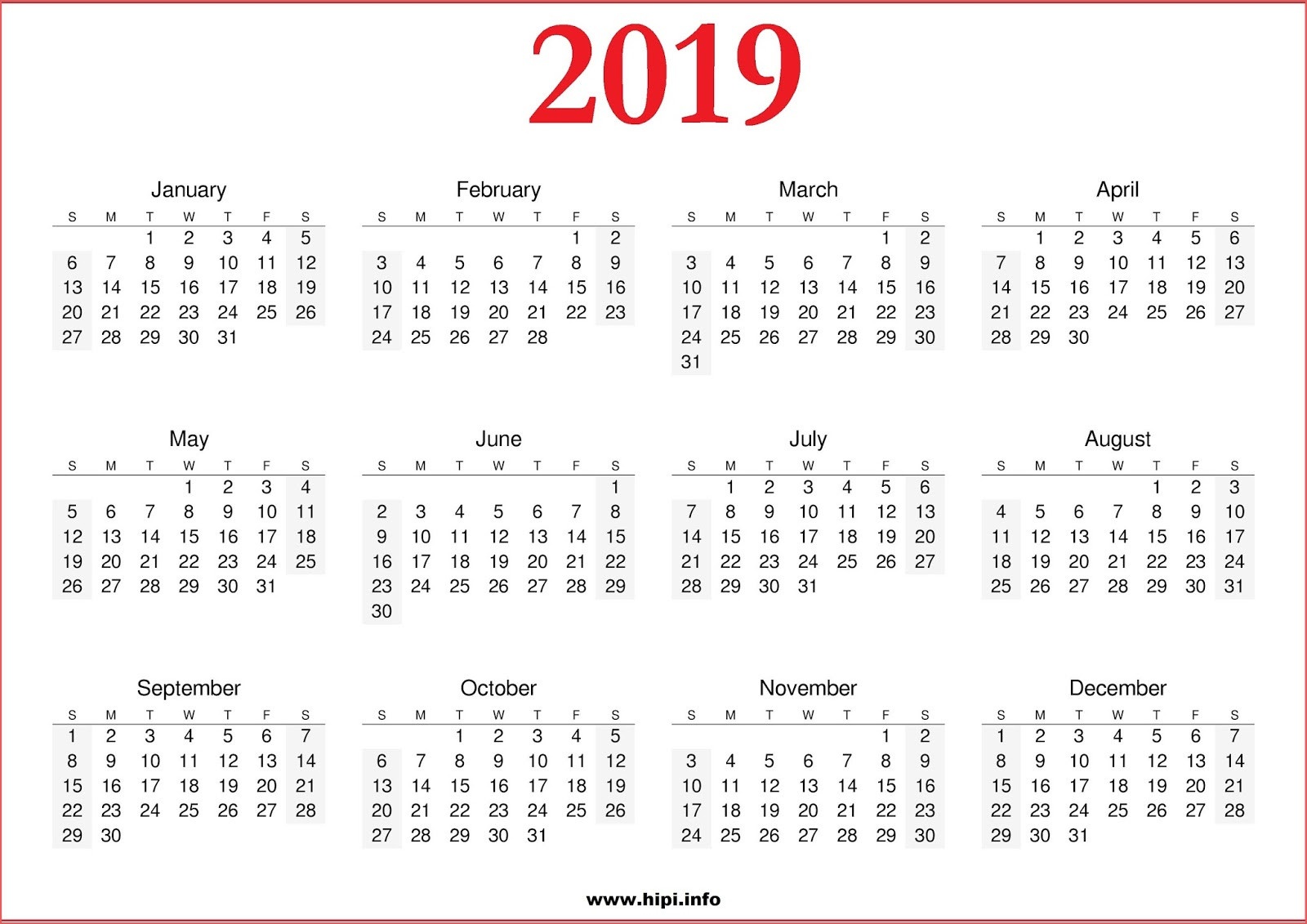 June 2019 Blank Calendar Template Free Printable Blank Calendar 2019 - Free Printable Facebook Template