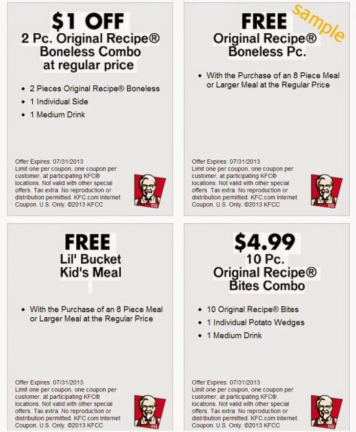 kfc canada printable coupons november 2018 wcco dining out deals