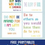 Kids Bible Verses Free Printables   Set Of 4   Rays Of Bliss   Free Printable Bible Verses For Children