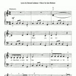 Kiss The Girl The Little Mermaid Piano Sheet Music – Guitar Chords   Free Guitar Sheet Music For Popular Songs Printable