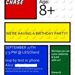 Lego Birthday Week  Lego Invitations   Lego Party Invitations Printable Free