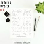 Letter B Modern Calligraphy Practice Sheets   Modern Calligraphy Practice Sheets Printable Free