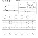 Letter C Writing Practice Worksheet   Free Kindergarten English   Free Printable Preschool Worksheets Letter C