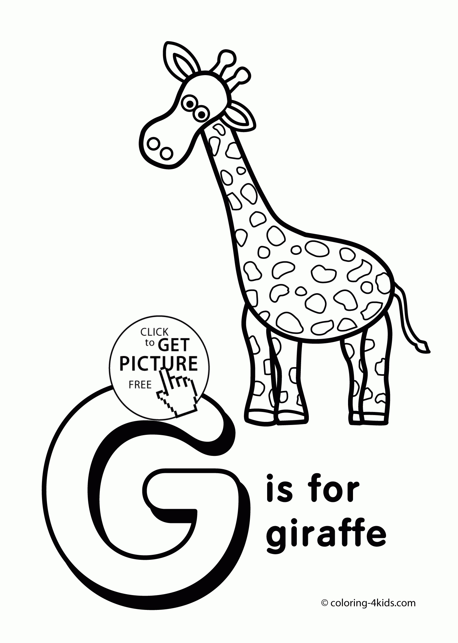 Letter G Is For Girl Coloring Page | Free Printable Coloring Pages