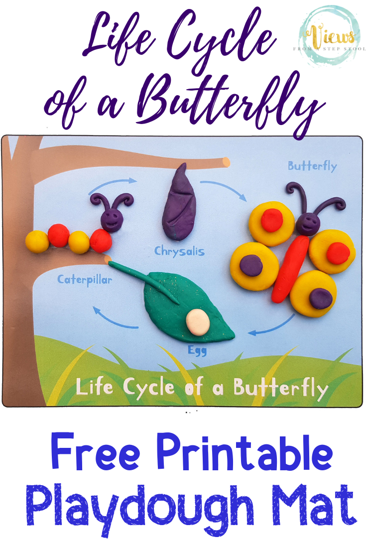 Life Cycle Of A Butterfly Playdough Mat - Free Printable - Views - Free Printable Playdough Mats