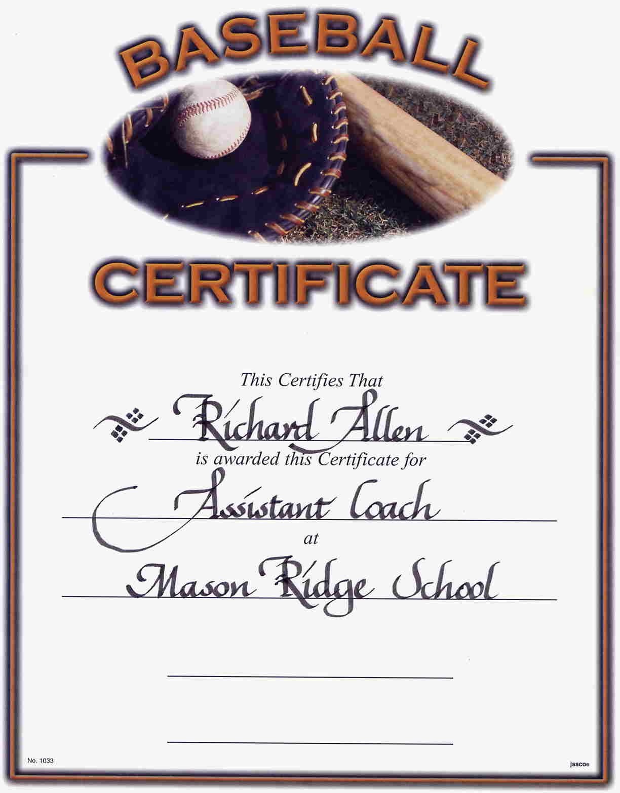 Little League Baseball Award Certificates - Google Search | Discount - Free Printable Baseball Certificates