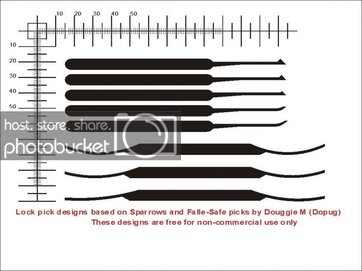 Free Printable Lock Pick Templates