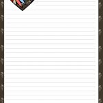 Love Letter Pad Stationery With Colorful Heart | Organization   Free Printable Lined Stationery