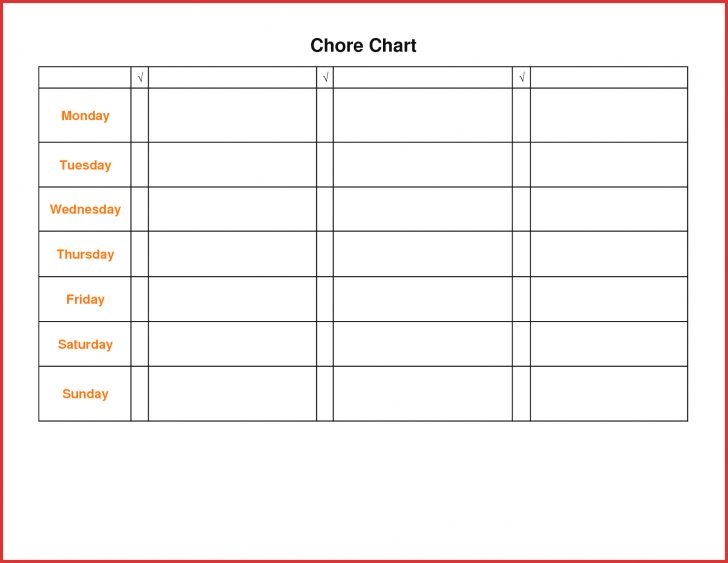 Free Printable Teenage Chore Chart