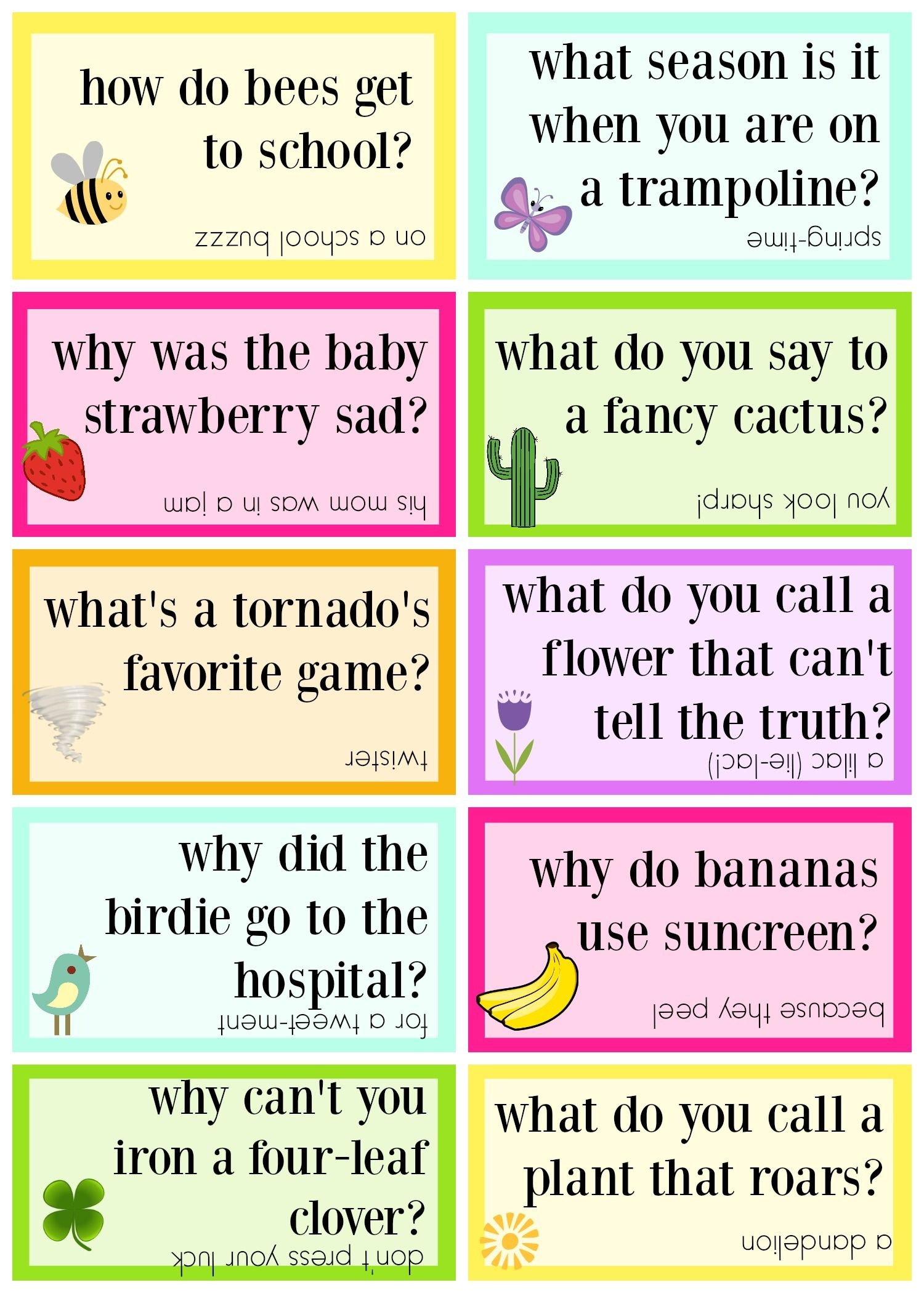 Free Printable Jokes For Adults Free Printable   Lunch Box Jokes For Spring Free Printable Lunch Box Jokes And Free Printable Jokes For Adults 