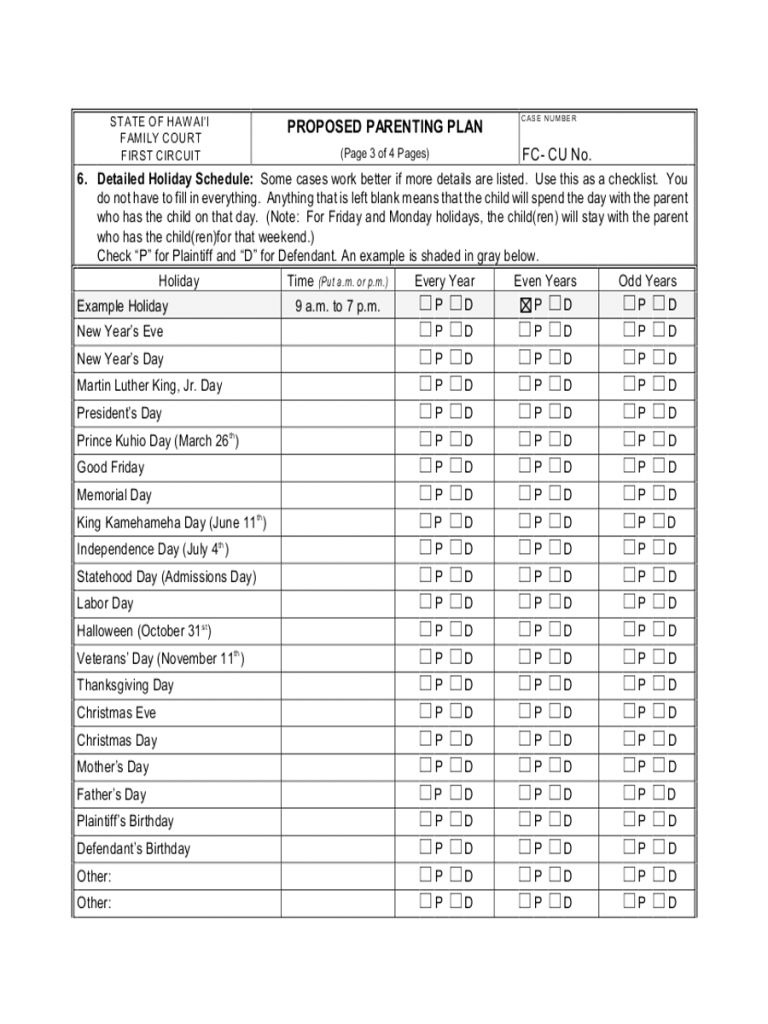 parenting-plan-calendar-template-free