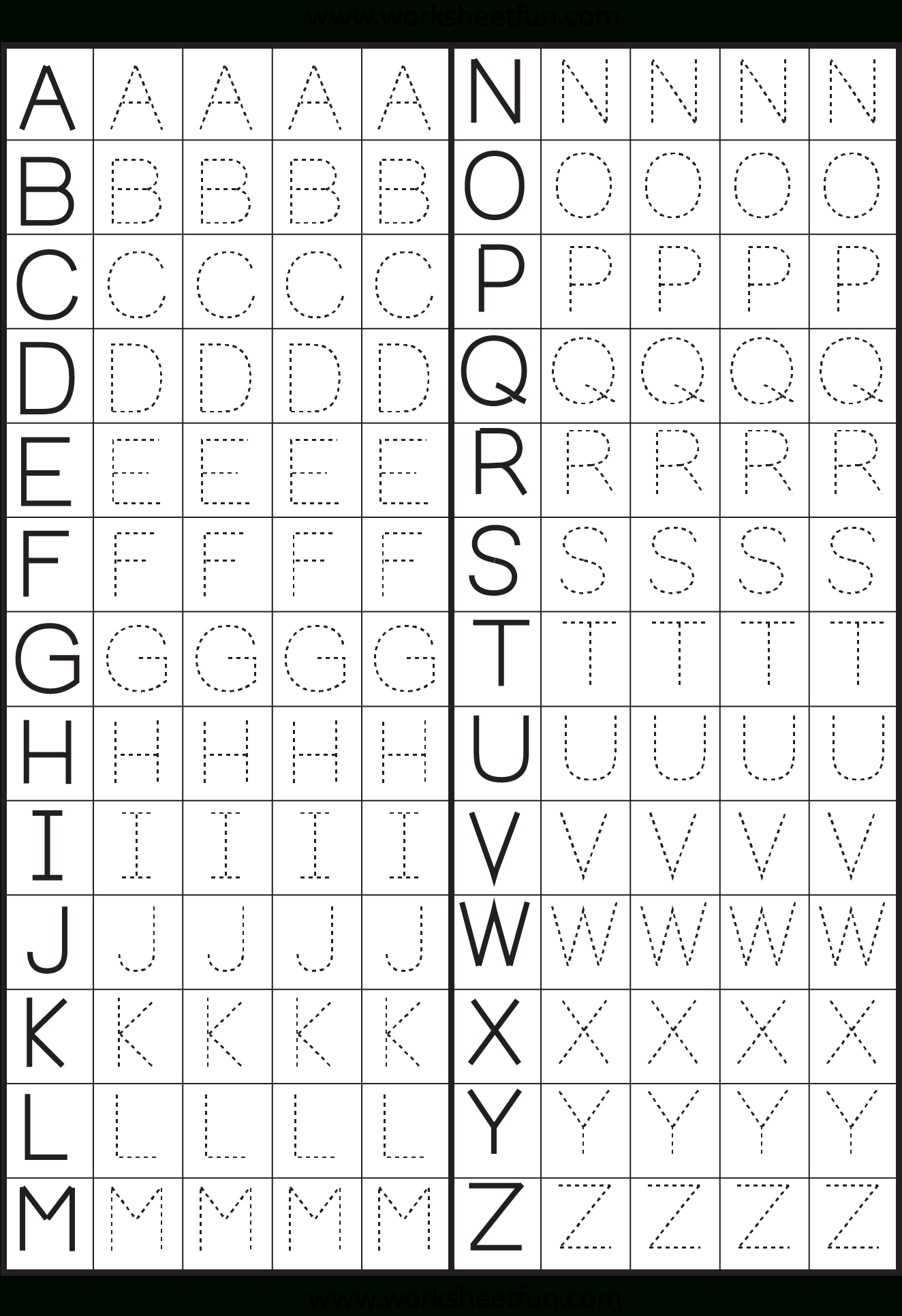 Make A Printable Alphabet Letter Tracing Worksheets | Letter Tracing - Free Printable Tracing Letters And Numbers Worksheets