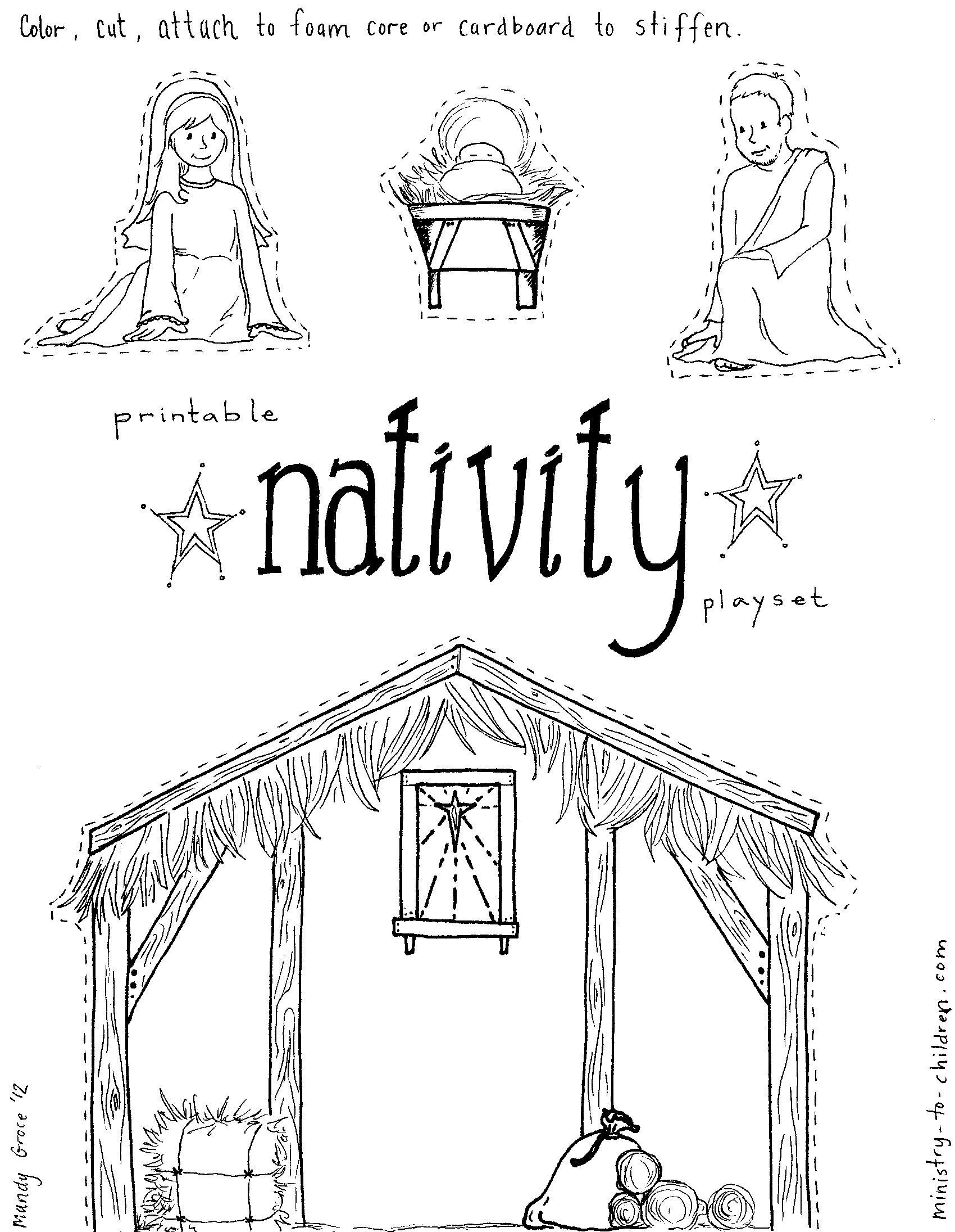 Free Printable Nativity Story Coloring Pages Free Printable